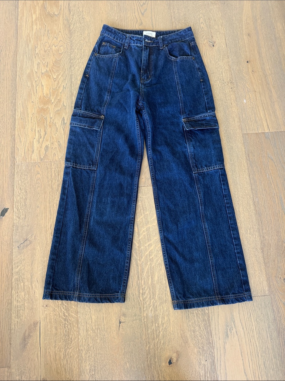 DISSH Dark Blue Wide Leg cargo Jeans